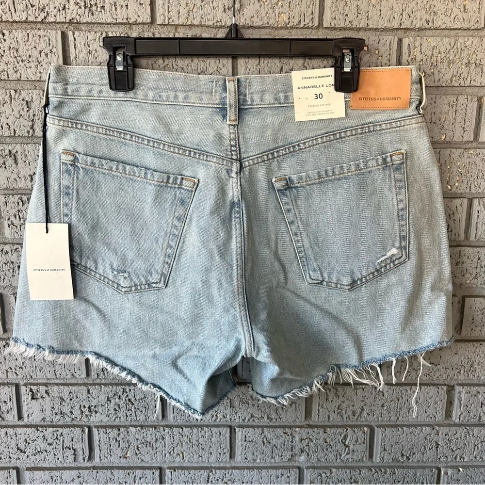 NWT Citizens of Humanity Shorts Annabelle Long Vintage 30 Relaxed Vintage denim